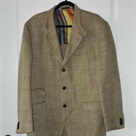 Vintage Etro Milano Men's Sport Coat Blazer size 56L Italy Made